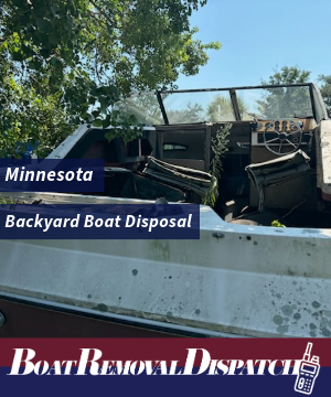 Backyard Junk Boat Removal Minnesota